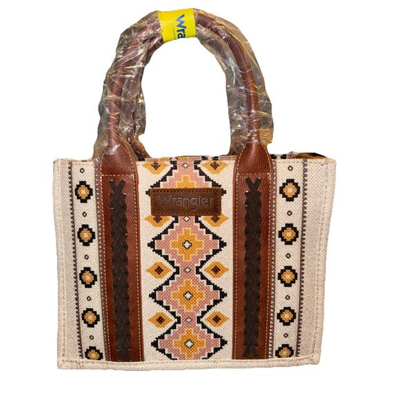 NWT Wrangler Tote Crossbody Aztec Purse Coffee Brown Southwestern Bag NEW - Picture 1 of 6